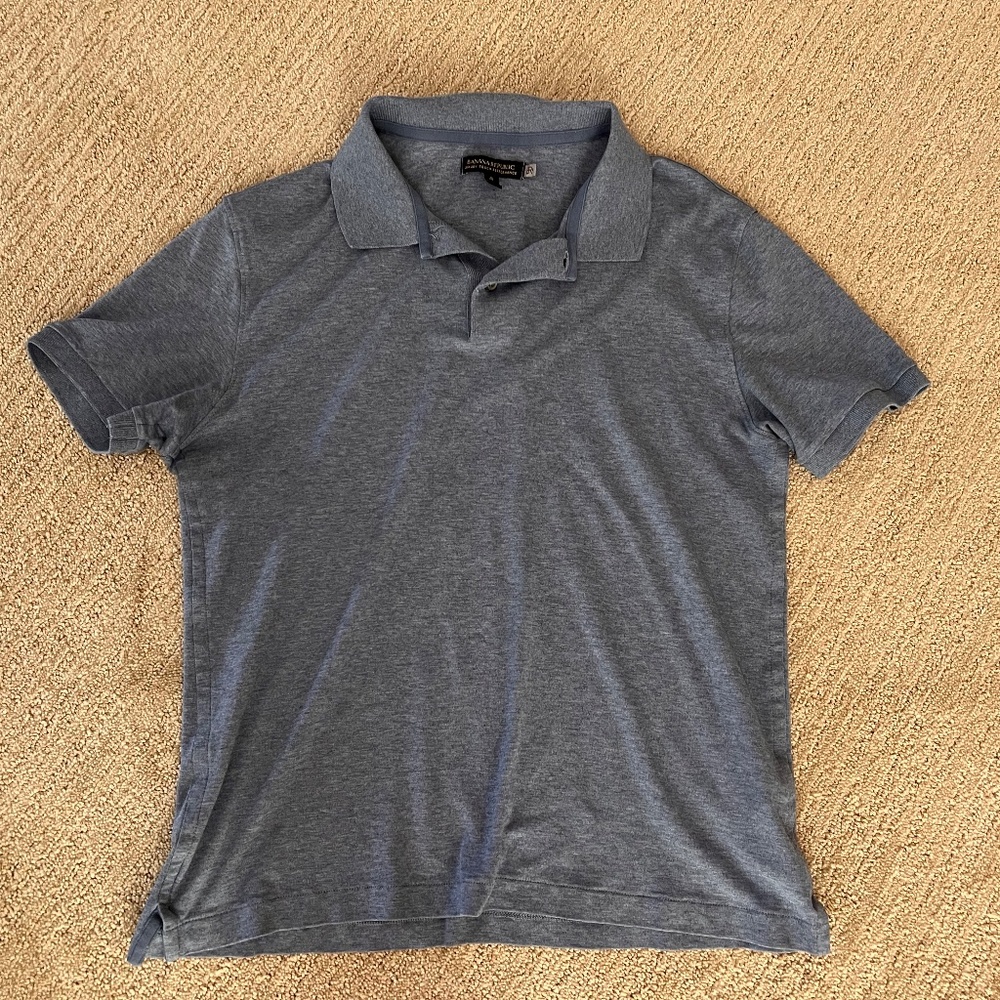 BANANA REPUBLIC Mens' Blue Luxury Touch Polo sz M
